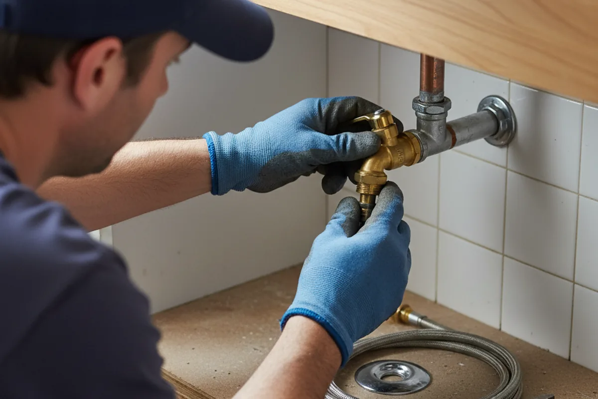 Shutoff valve and fitting work during Faucet and Fixture Repair in Hosford
